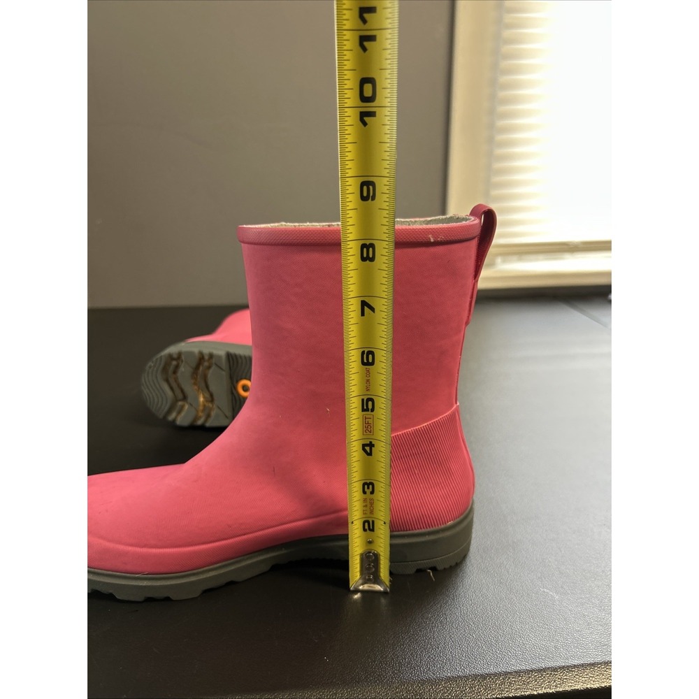 Bogs Holly Jr Girls 6 Mid Rain Boots Pink Round Toe Pull On Waterproof School - Picture 13 of 16